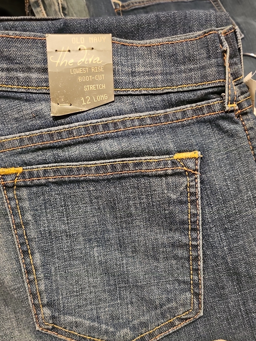 Old Navy Dark Blue Boot-Cut The Diva Stretch Jeans